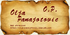 Olja Panajotović vizit kartica